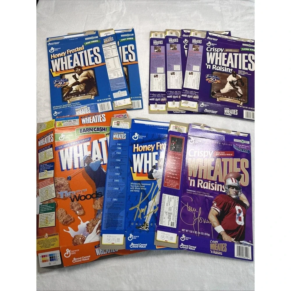 Lot Of 8 Cereal Boxes Flat - Wheaties Cheerios Hall Of Famers